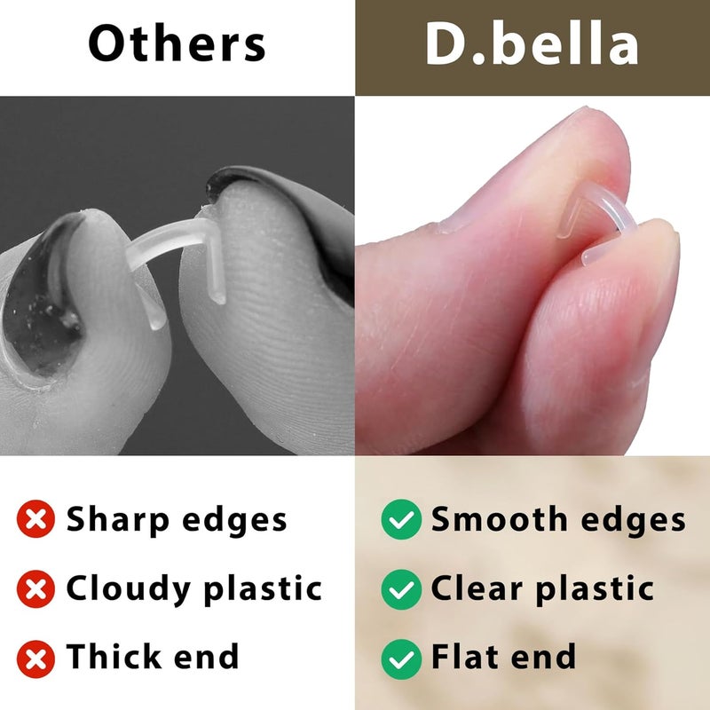 D.Bella Clear Septum Retainer 14G 16G Flexible Septum Piercing Retainer Acrylic Plastic U Shape Septum Rings Piercing Retainer for Work - Image 4